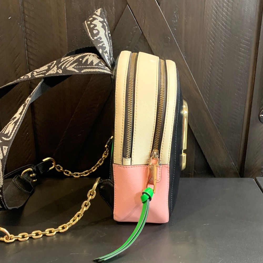 Marc Jacobs Black and Pink Backpack with Gold Accents - Picture 4 of 8